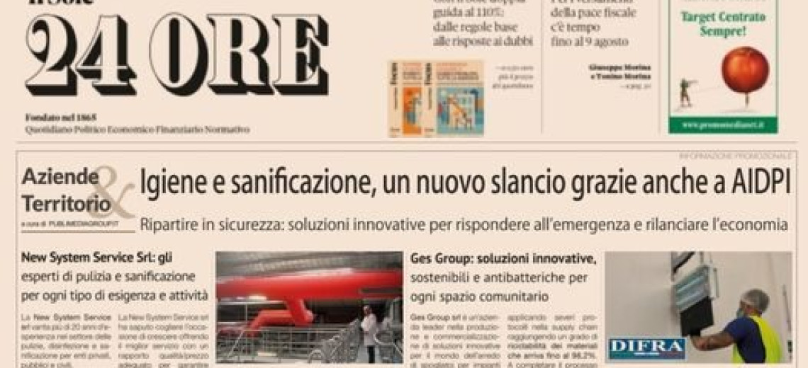 SIAMO SU “IL SOLE 24ORE”!