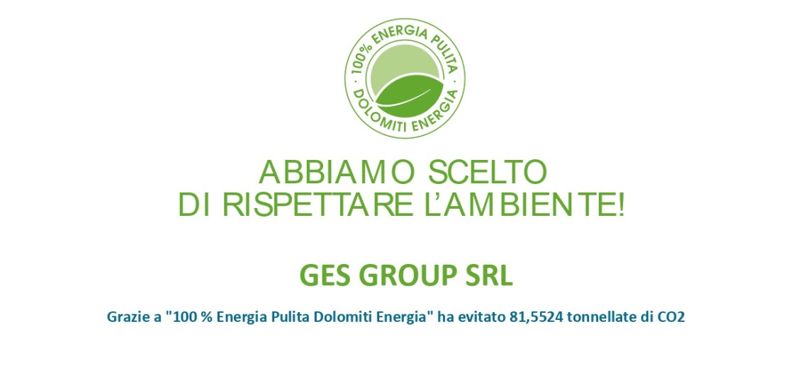 GES GROUP evita l’emissione di 81,5524 tonnellate di CO2